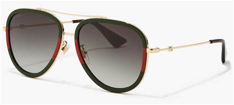 gucci gg0062s 003 gold green gg0062s|Gucci aviator glasses frames.